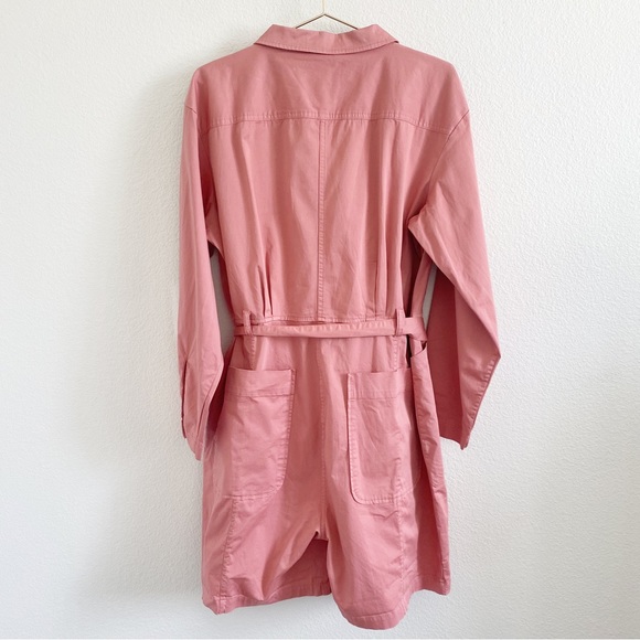 Alex Mill Expedition Short Utility Jumpsuit Romper Pink Dusty Rose NWT - Picture 7 of 8